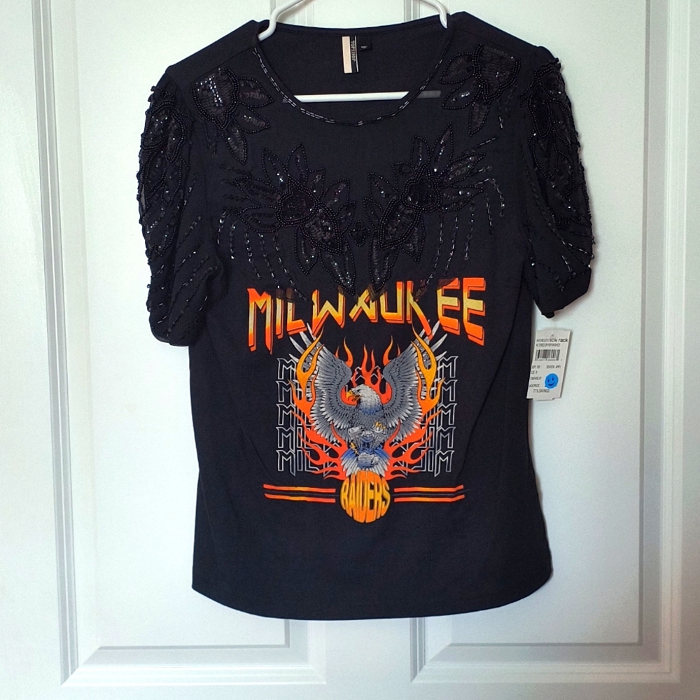 NWT Women's Beaded Top shelf Top